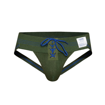 BIKE Vintage Lace-up Jockstrap - Olive