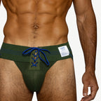 BIKE Vintage Lace-up Jockstrap - Olive