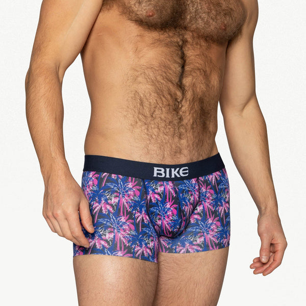 BIKE Stretch Cotton Trunk Underwear - Palm PArty