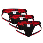 3-Pack Stretch Cotton Jockstrap - Black
