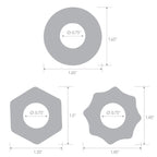 3-Pack Nuts & Bolts Stretch Cock Ring Set by Blue Line