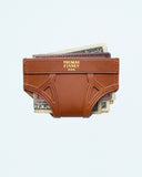 Brief Card Case In Brown Leather by Thomas Finney