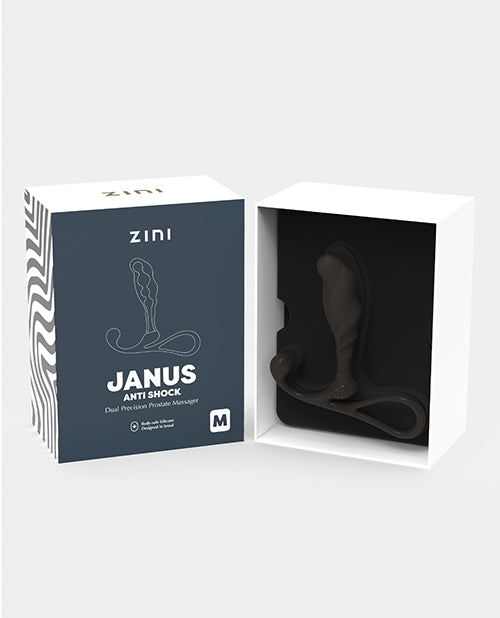 Zini Janus Anti Shock Vibrating Prostate Massager - Medium Black