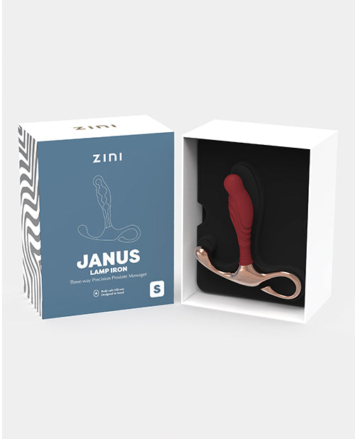 Zini Janus Lamp Iron Vibrating Prostate Massager - Small Maroon