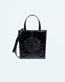 Bust Bag In Black Oiled Leather With Matte Void by Thomas Finney