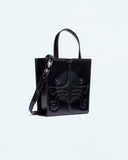 Bust Bag In Black Oiled Leather With Matte Void by Thomas Finney