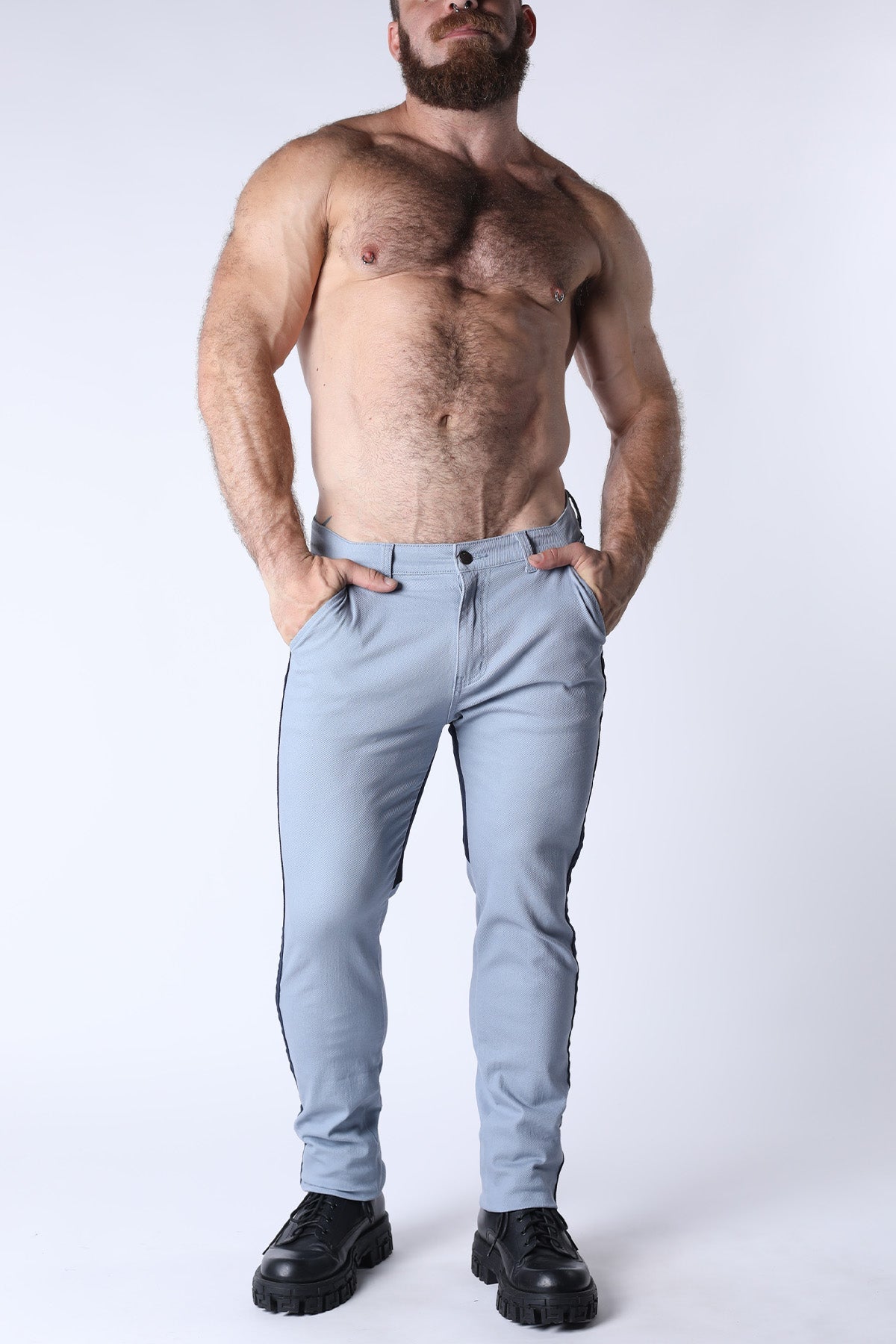 CELLBLOCK 13 Brigade Twill Saddle Zipper Pant- Steel Blue