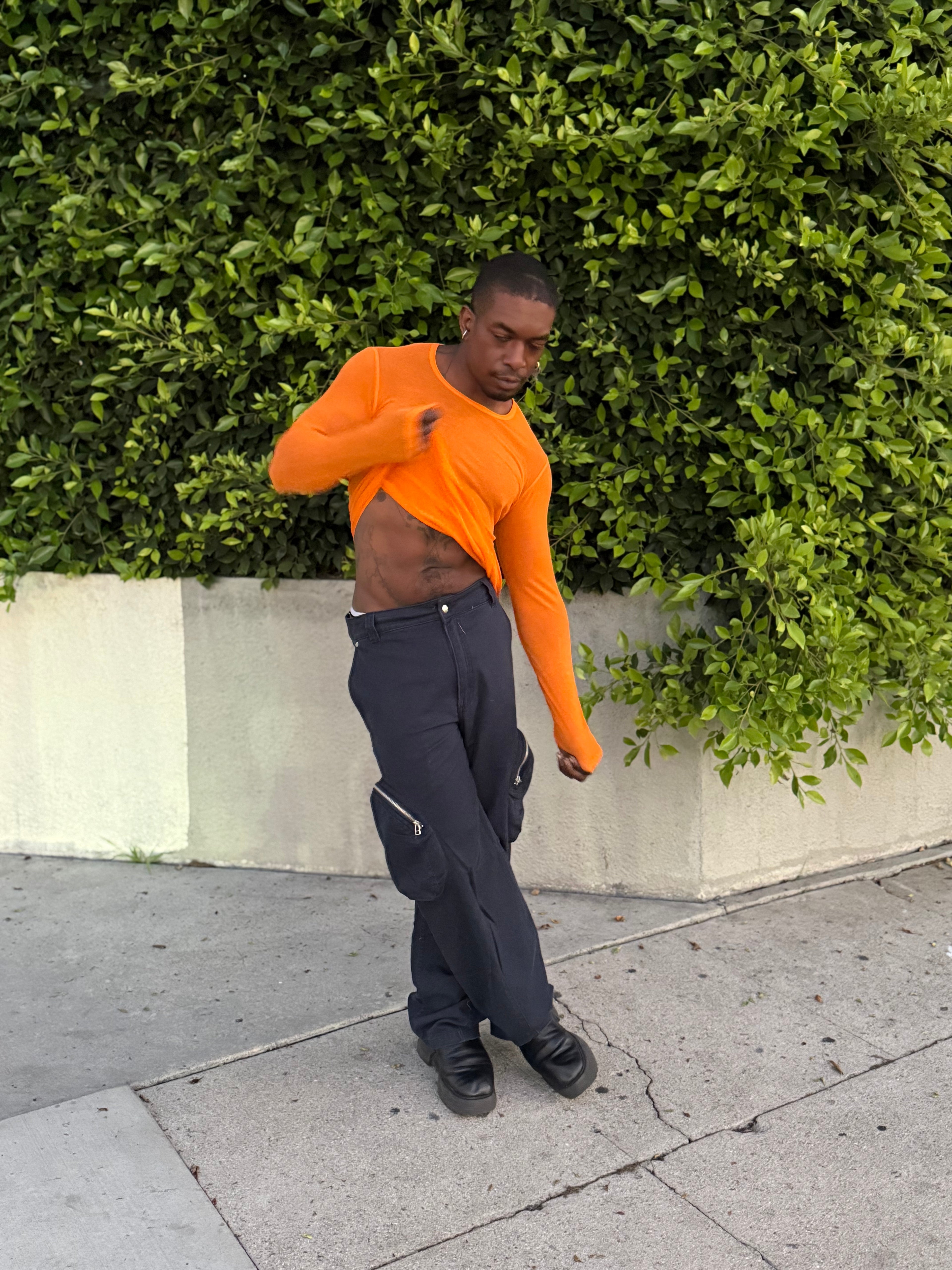 Eckhaus Latta Base Long-sleeve TANGERINE