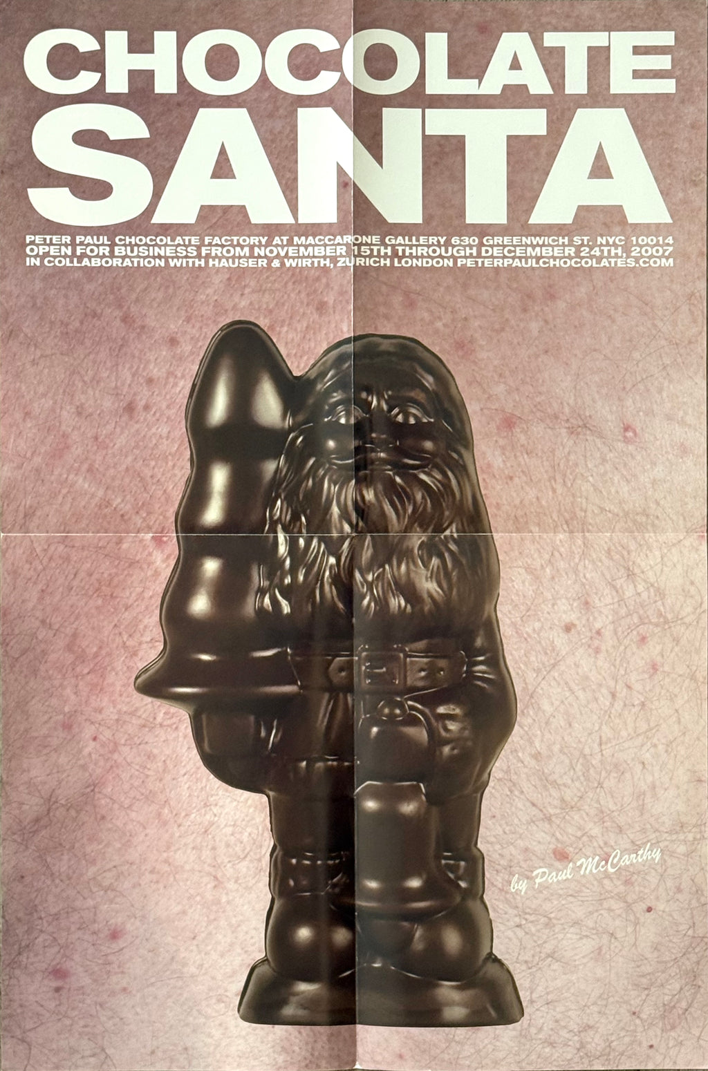paul mccarthy, chocolate santa, 2007 (exhibition poster)