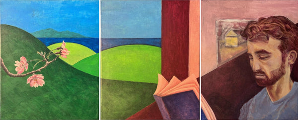 Khen Brezel, Waiting Room (Triptych), 2025