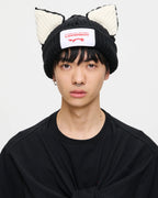 LOVERBOY BY CHARLES JEFFREY CHUNKY EARS BEANIE in BLACK / ECRU