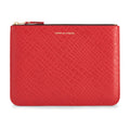 COMME DES GARÇONS EMBOSSED ROOTS POUCH WALLET RED