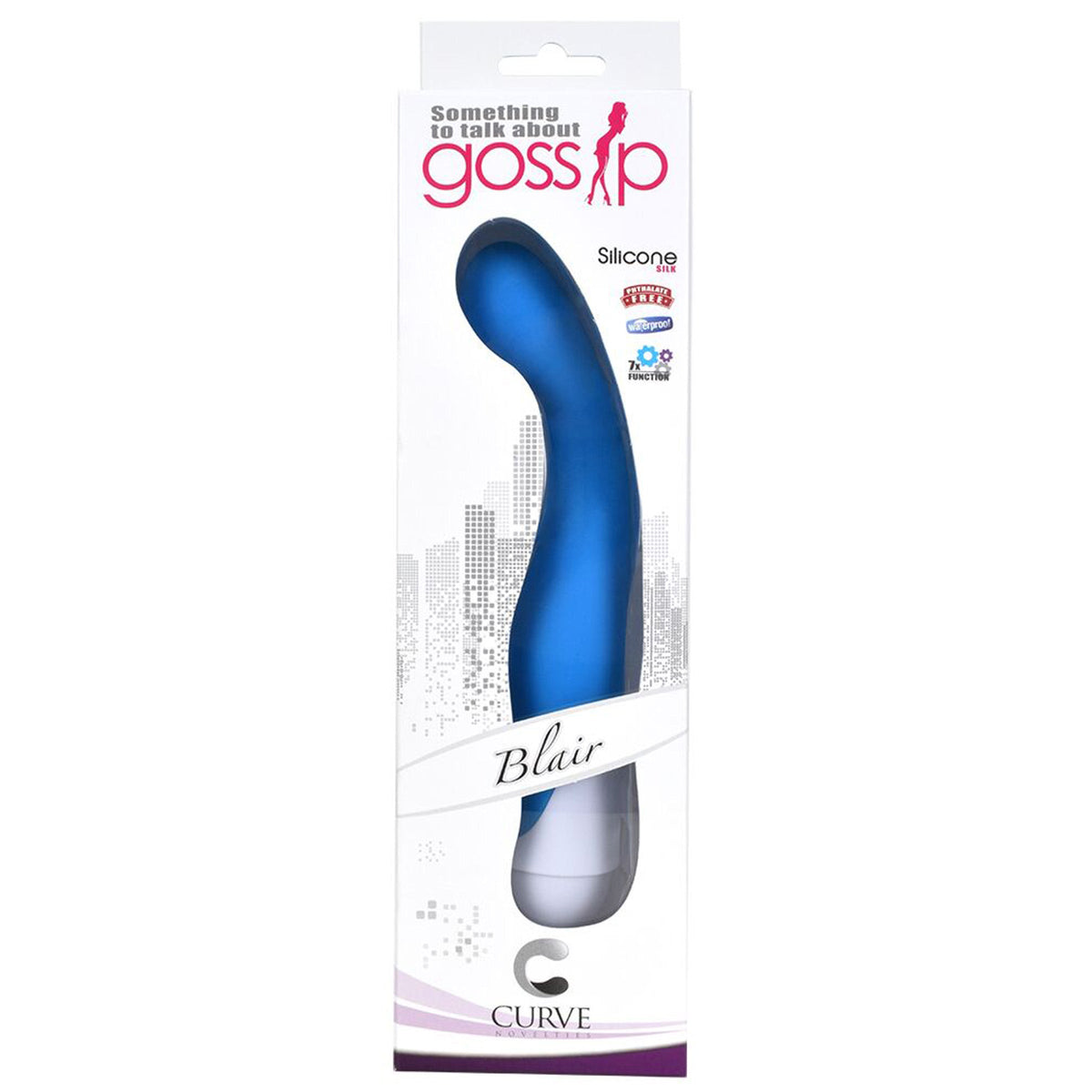 Blair 7 Speed Silicone G-Spot Vibrator - Blue
