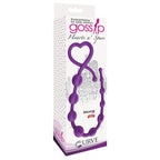 Hearts n Spurs Silicone Anal Beads - Purple