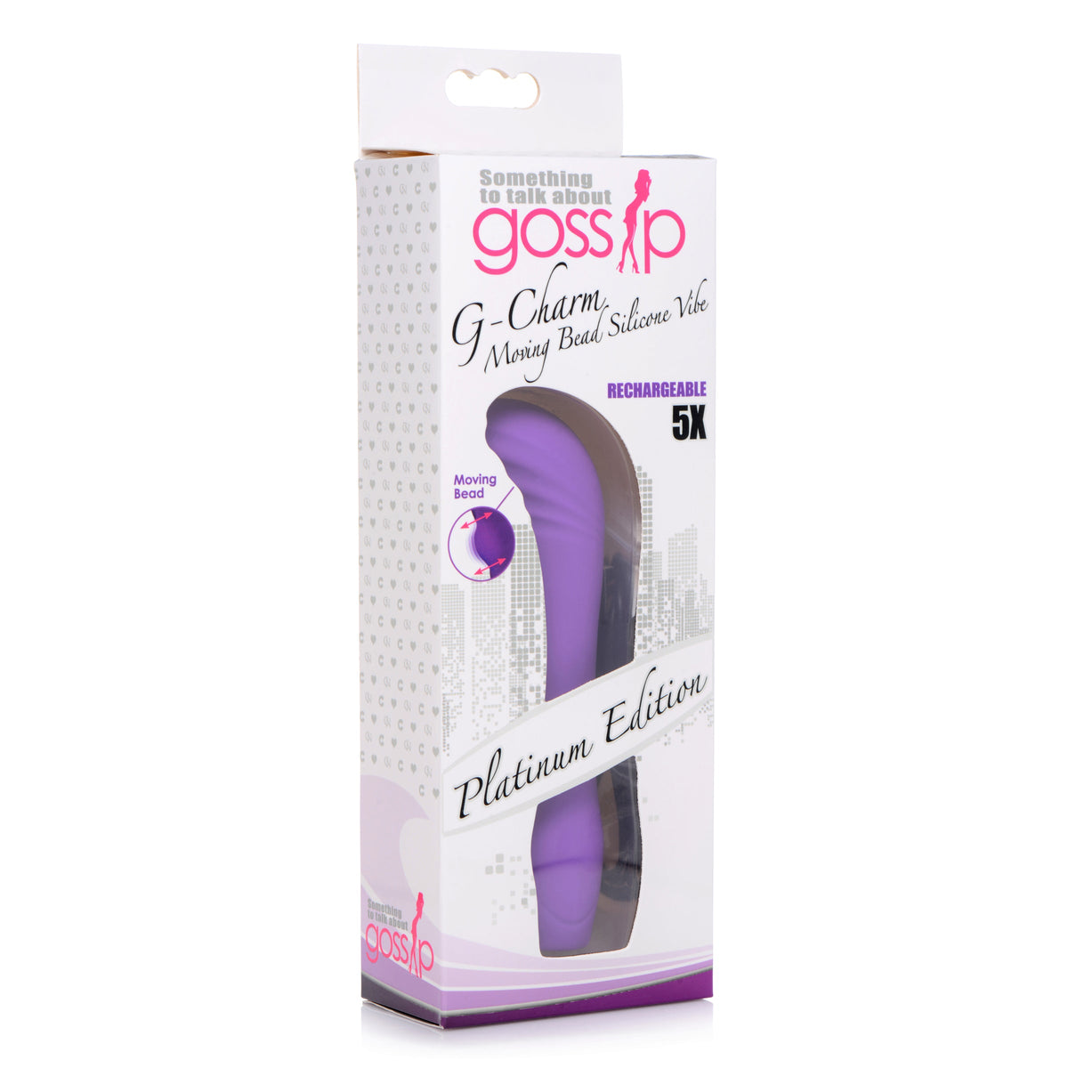 5X G-Charm Moving G-spot Bead Mini Vibe - Violet
