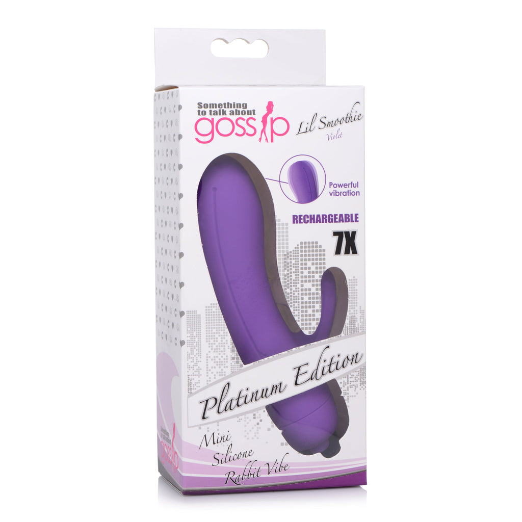 Lil Smoothie 7X Mini Silicone Rabbit Vibe - Violet