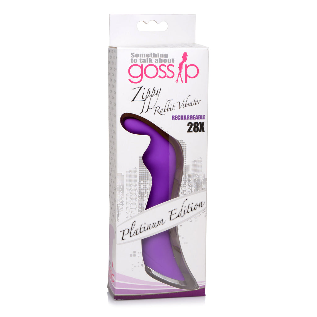 Zippy Silicone Rabbit Vibrator - Purple