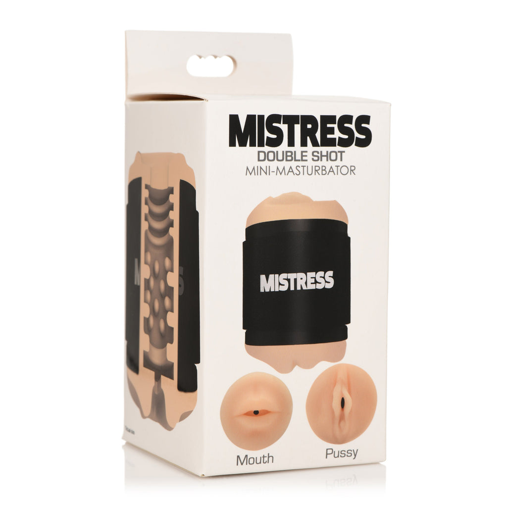 Mistress Double Shot Mouth & Pussy Stroker - Light