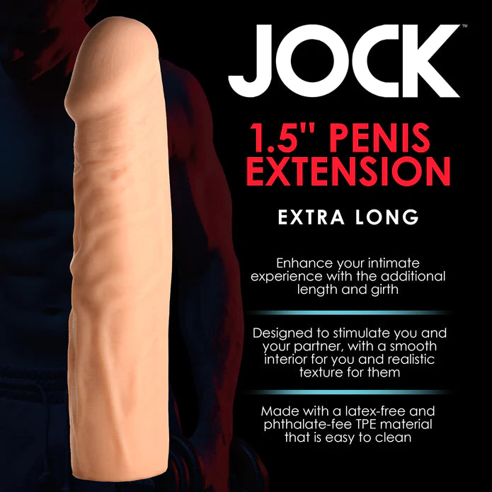 JOCK Extra Long Penis Extension Sleeve - Light