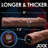 JOCK Extra Long Penis Extension Sleeve - Dark