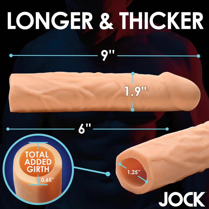 JOCK Extra Long Penis Extension Sleeve - Light