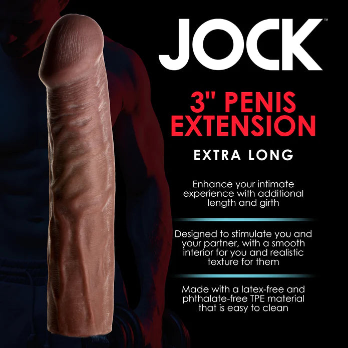 JOCK Extra Long Penis Extension Sleeve - Dark