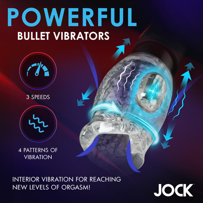 JOCK Spinning & Thrusting Masturbator with 2 Bullets