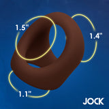 JOCK Silicone Cock & Ball Ring - Dark