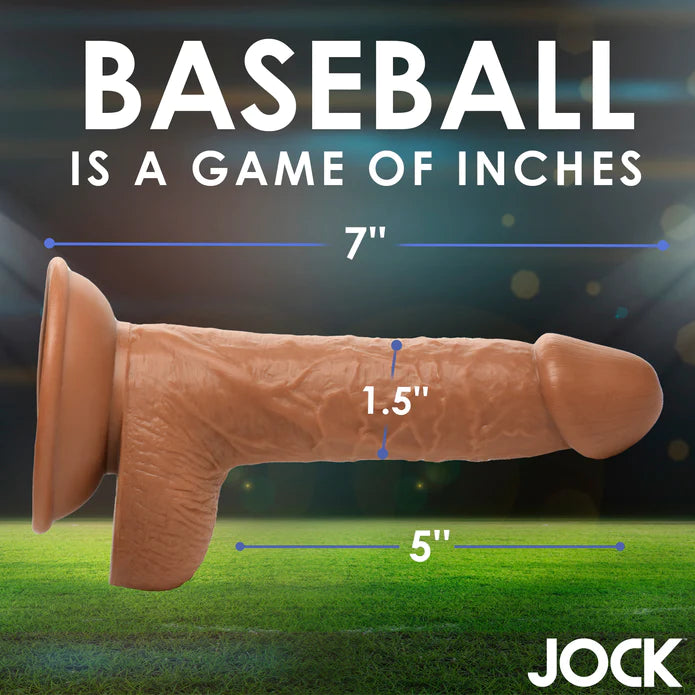 JOCK Baseball Brian 7" Dildo W/ Balls Medium