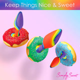 3pc Rainbow Silicone Butt Plug Set