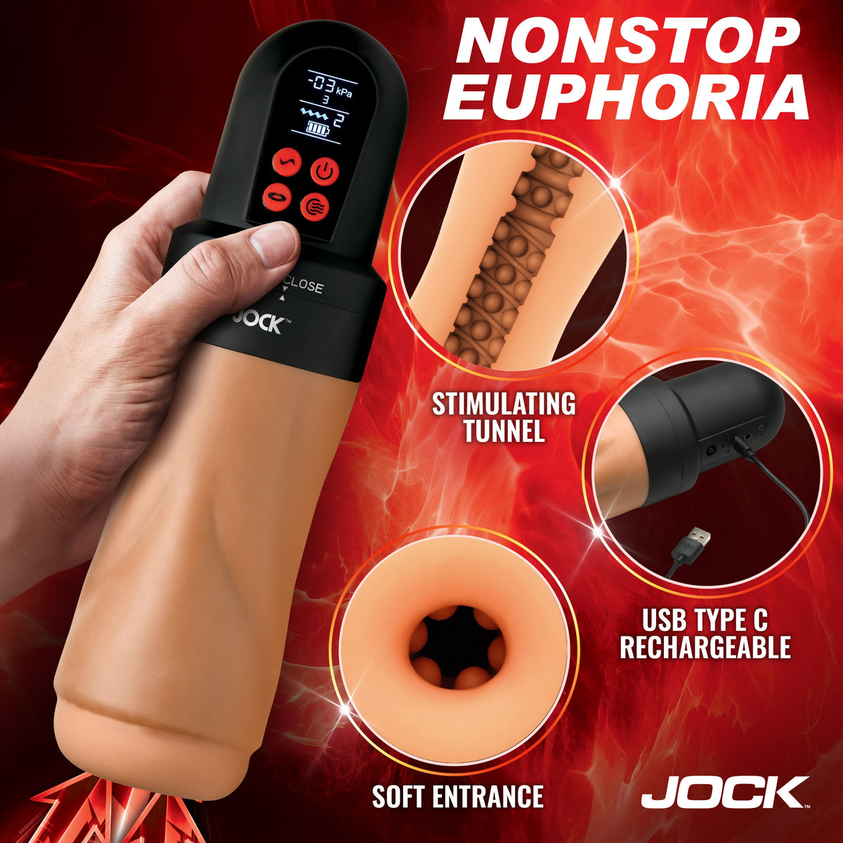 JOCK Advanced Mega Suck Sucking & Vibrating Masturbator