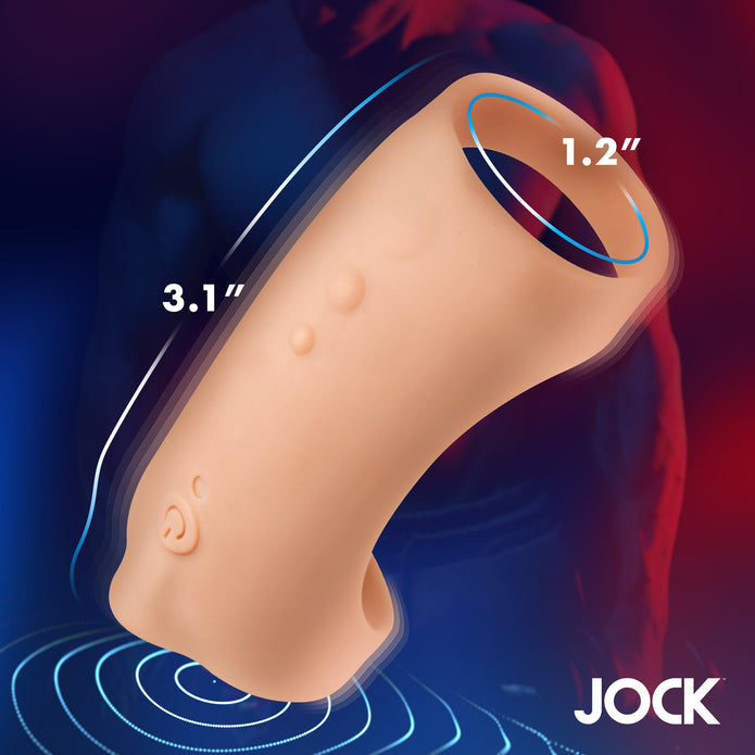 Vibrating Silicone Penis Sleeve - light