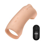 Vibrating Silicone Penis Sleeve - light