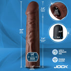 JOCK Enhancers Vibrating Penis Extension w/ Remote - Dark