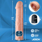 JOCK Enhancers Vibrating Penis Extension w/ Remote - Light