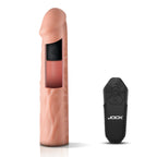 JOCK Enhancers Vibrating Penis Extension w/ Remote - Light
