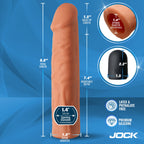 JOCK Enhancers Vibrating Penis Extension w/ Remote - Medium