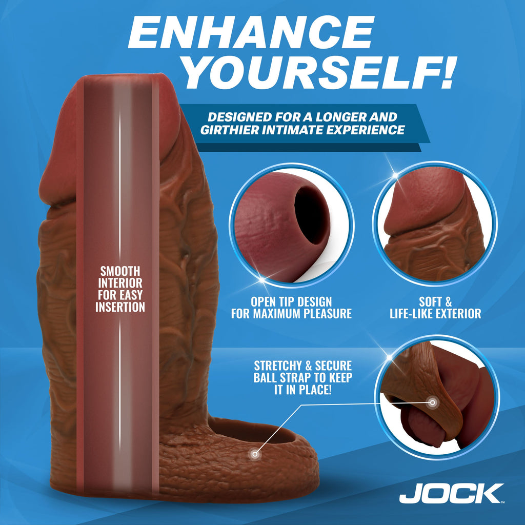 JOCK Enhancers Silicone Penis Extension Sleeve - Dark