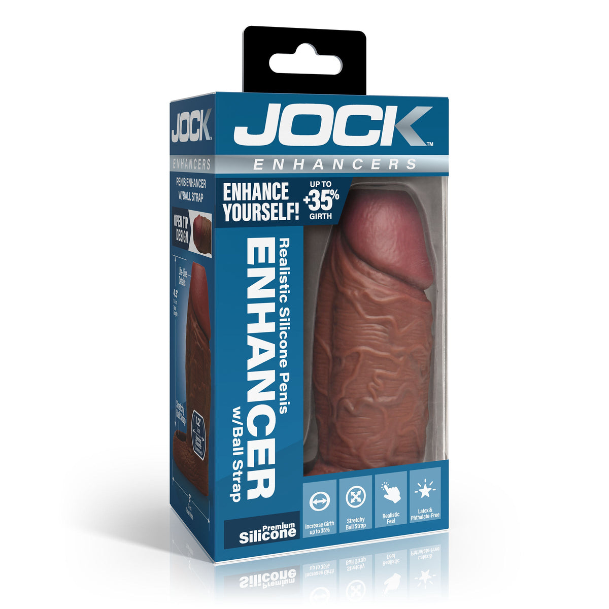 JOCK Enhancers Silicone Penis Extension Sleeve - Dark