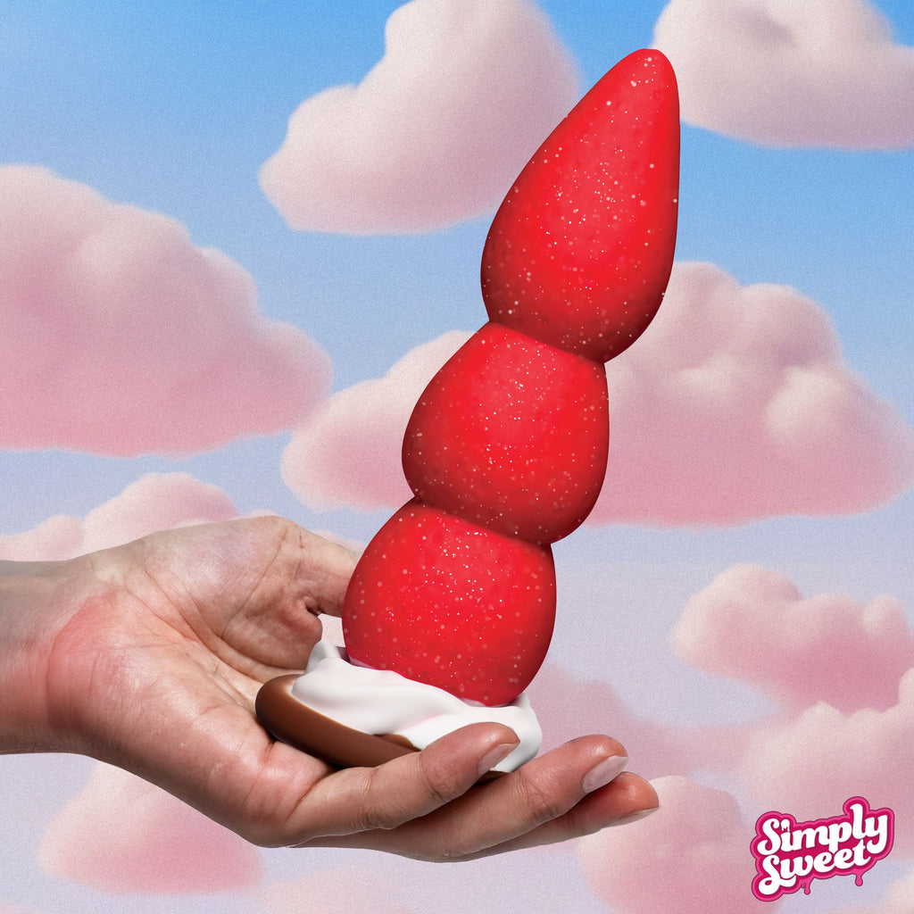 Strawberry Sweet Cream Premium Silicone Dildo