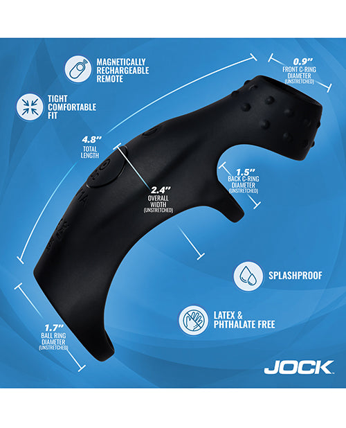 Curve Toys Jock Enhancers Rush Vibrating Penis Sleeve C-Ring w/Remote