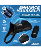 Curve Toys Jock Enhancers Surge Vibrating Penis Sleeve C-Ring w/Remote