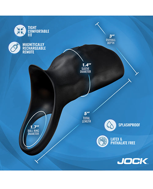 Curve Toys Jock Enhancers Surge Vibrating Penis Sleeve C-Ring w/Remote