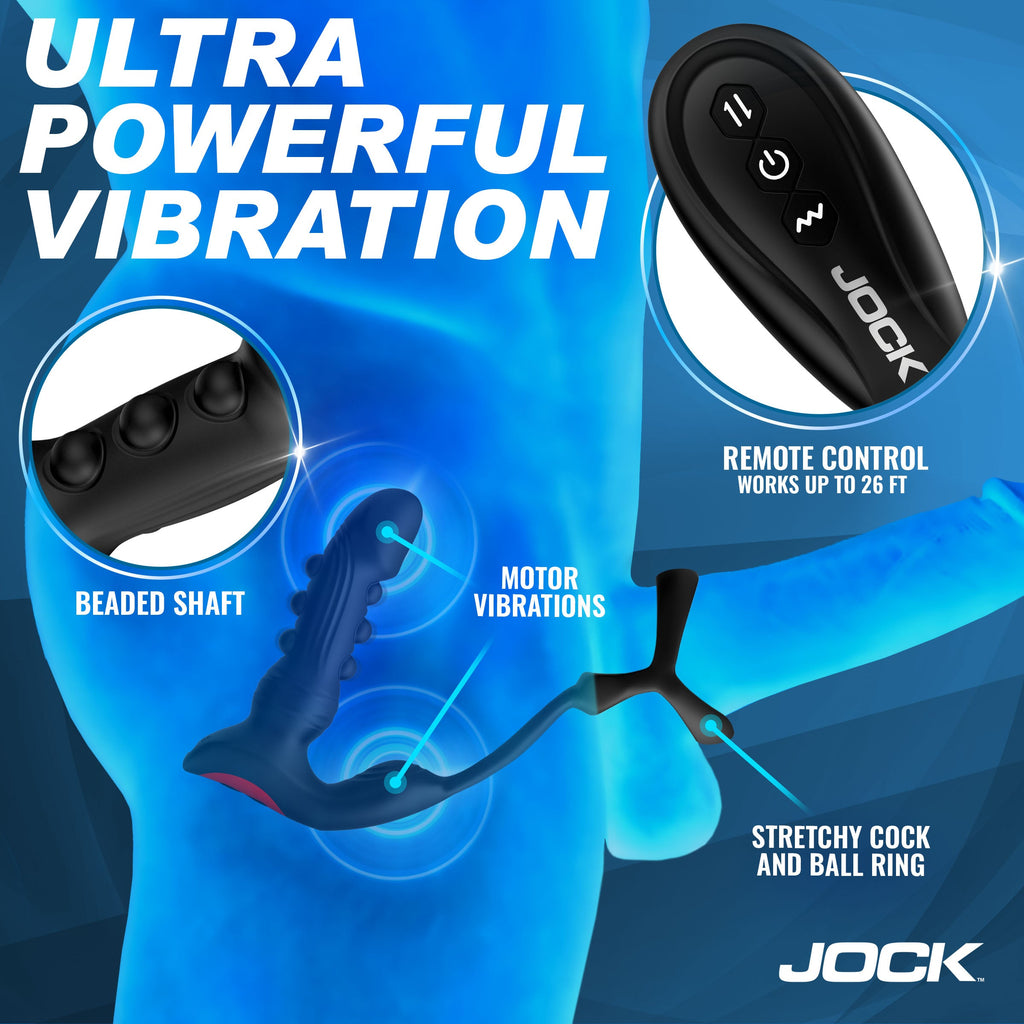 Jock P-Pulse Pulsing Silicone Prostate Vibrator with Remote Control