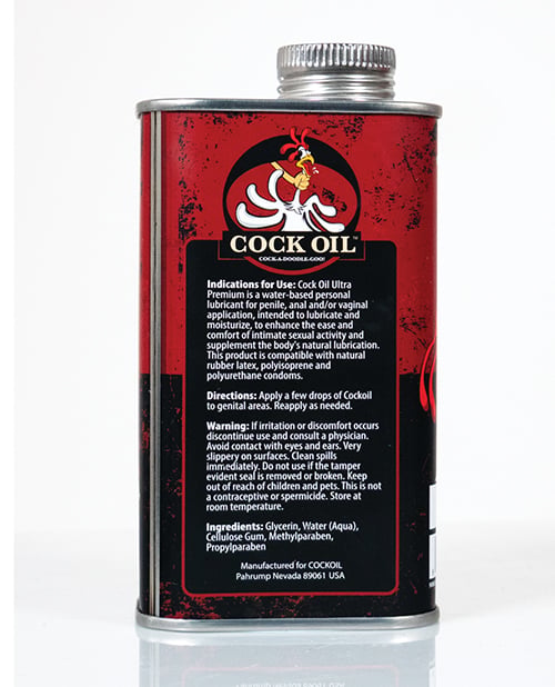 Cock Oil Water Based Lubricant - Metal Can 9 oz