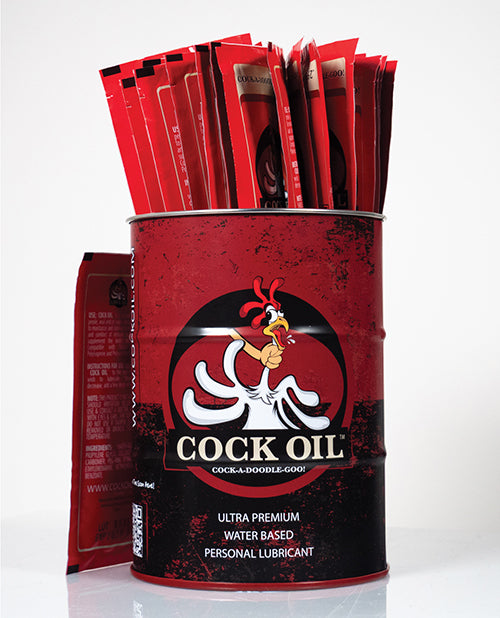 Cock Oil Collector’s Edition Cock Oil Branded Drum – With 25 Foil Packets