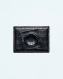 Condom Ring Card Case In Black Crocodile by Thomas Finney