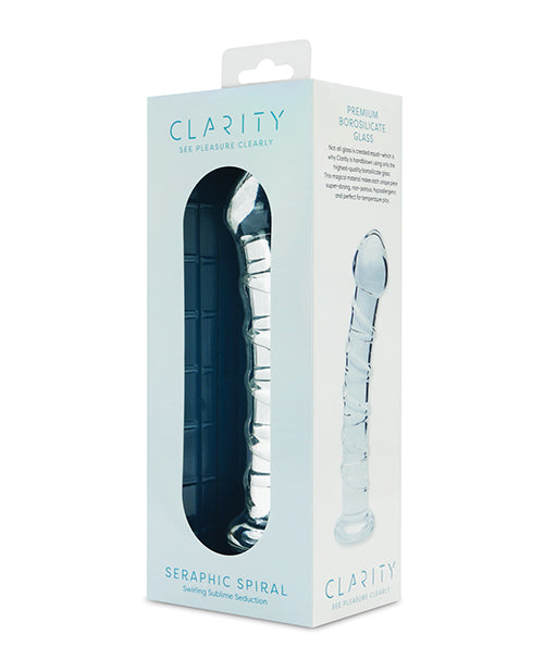 Clarity Spiral Glass Dildo 6.3in - Seraphic Spiral
