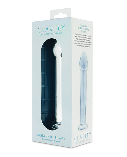 Clarity Sculpted Glass Dildo 5.7in - Seraphic Serenade