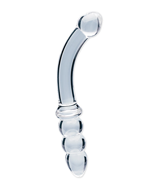 Clarity Double Ended Curved Glass Dildo 6.5in - Celestial Zenith